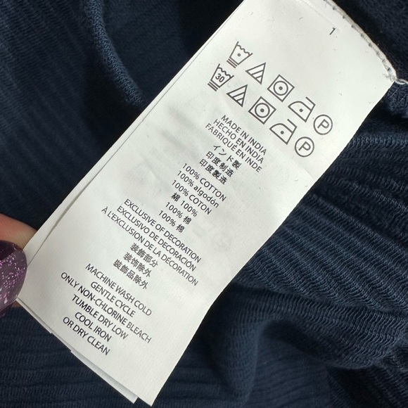 NWT MICHAEL KORS STRIPED MIDNIGHT BLUE SZ M SOFT LIGHTWEIGHT CREW SWEATER MENS - Picture 6 of 6